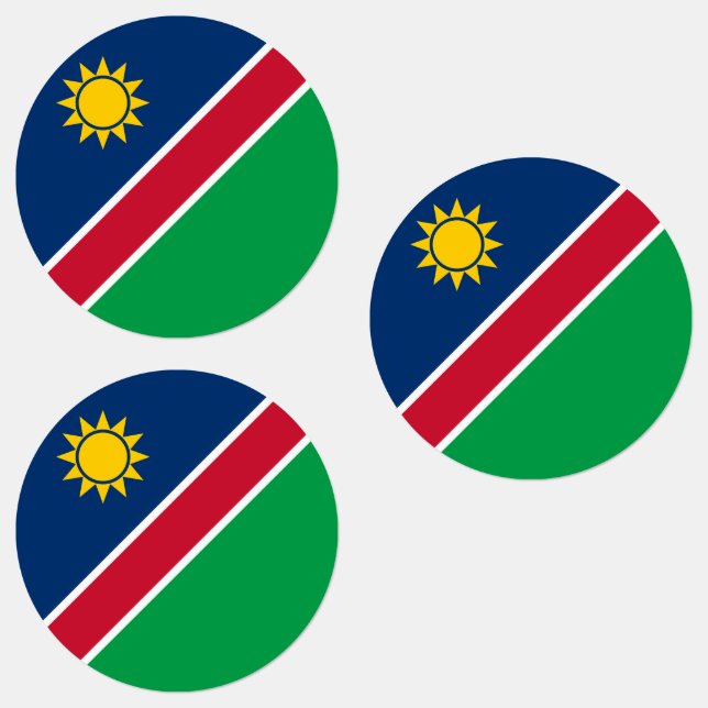 Namibia-Flagge Etiketten (Gruppe)