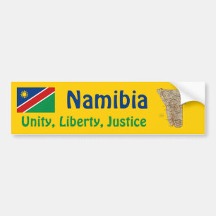 Namibia-Flagge + Karte Aufkleber Autoaufkleber