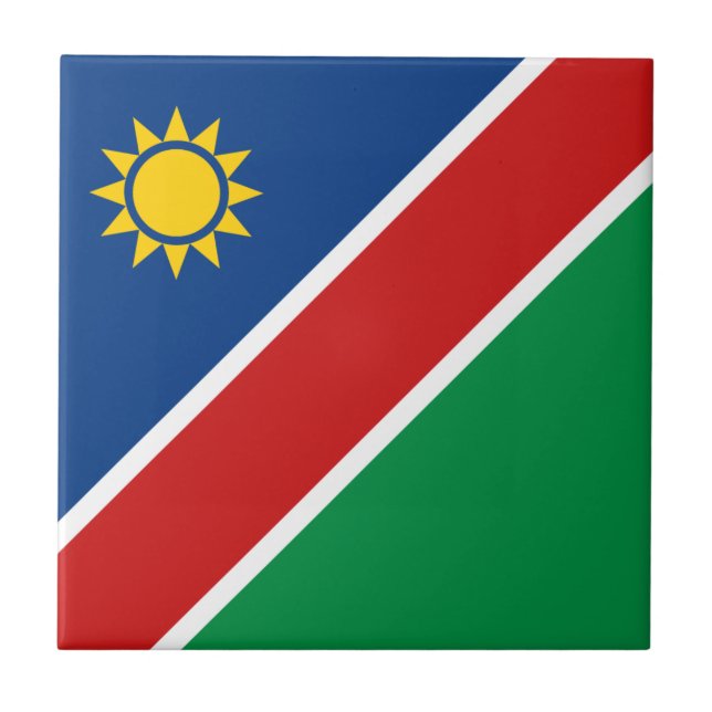 Namibia-Flagge Keramikfliese (Vorderseite)