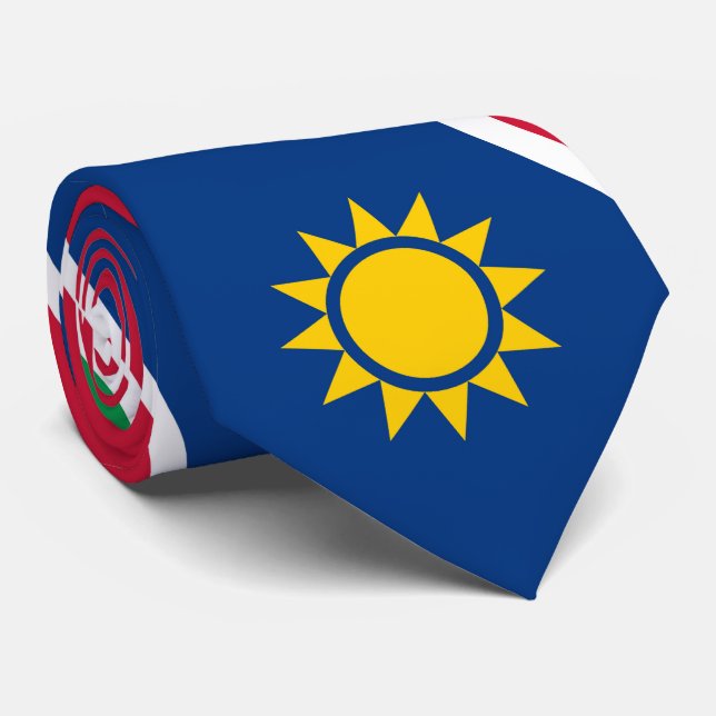 Namibia-Flagge Krawatte (Gerollt)