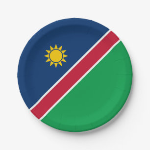 Namibia-Flagge Pappteller