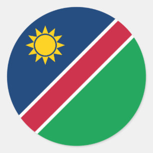 Namibia-Flagge Runder Aufkleber