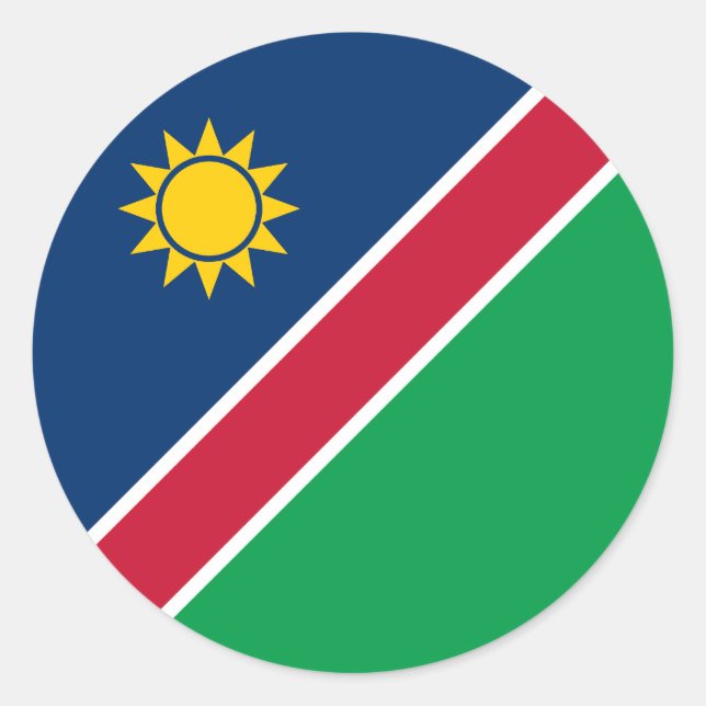 Namibia-Flagge Runder Aufkleber (Vorderseite)