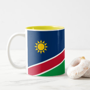 Namibia-Flagge Zweifarbige Tasse