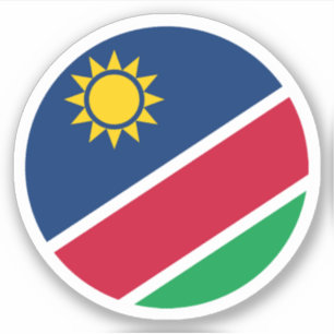 Namibia-Flaggen-Rundaufkleber Aufkleber