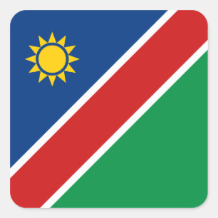 Namibia-Flaggenaufkleber Quadratischer Aufkleber