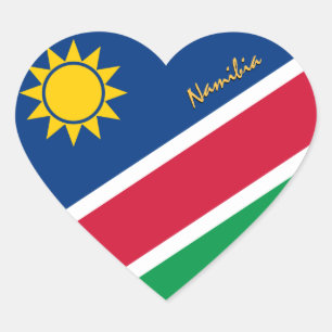 Namibia Heart Sticker, Patriotische namibische Fla Herz-Aufkleber