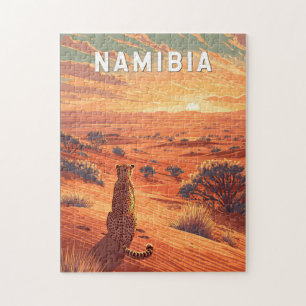 Namibia Illustration Reise Kunst Vintage Puzzle
