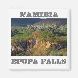 Namibia Kunene River Epupa Falls Landscape Baobabs Magnet