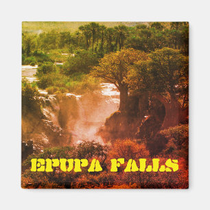 Namibia Kunene River Epupa Falls Landscape Baobabs Magnet