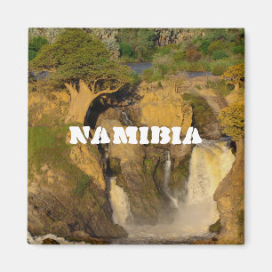 Namibia Kunene River Epupa Falls Landscape Baobabs Magnet