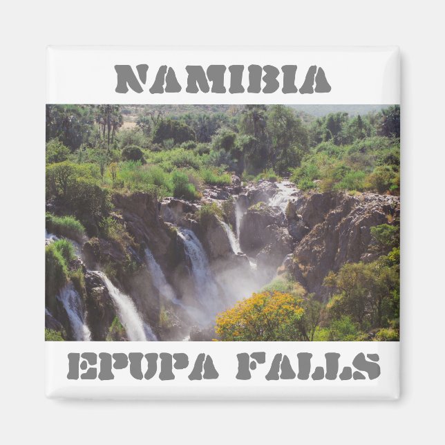 Namibia Kunene River Epupa Falls Landscape Baobabs Magnet (Vorne)