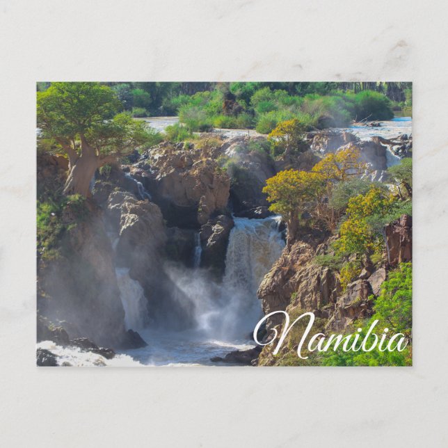 Namibia Kunene River Epupa Falls Landschaft Natur Postkarte (Vorderseite)