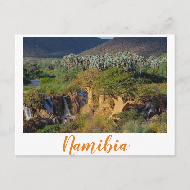 Namibia Kunene River Epupa Falls Landschaft Natur Postkarte (Vorderseite)