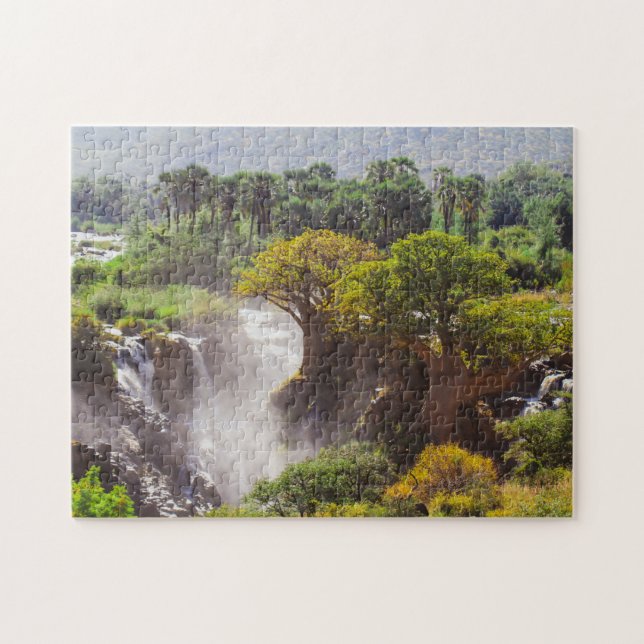 Namibia Kunene River Epupa Falls Landschaft Natur Puzzle (Horizontal)