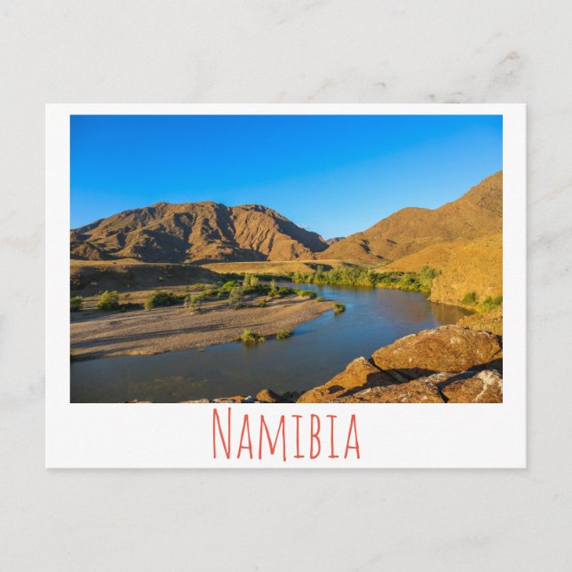 Namibia Kunene River Landschaft Natur Postkarte (Vorderseite)