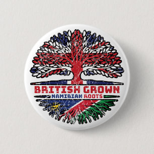Namibia Namibia Britisch-UK Tree Roots Flag Button