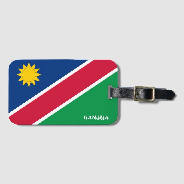 Namibia National Flag Patriotic Gepäckanhänger (Vorderseite (Horizontal))