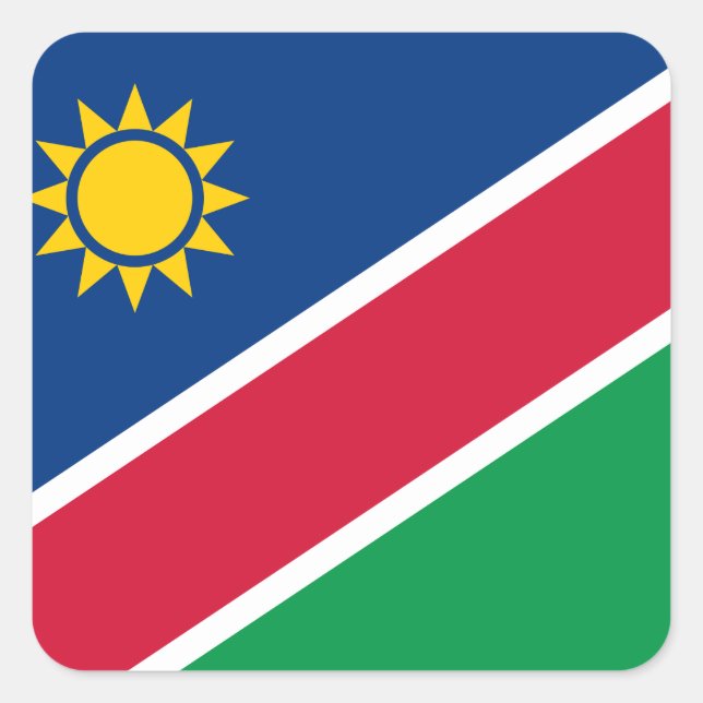 Namibia Quadratischer Aufkleber (Vorderseite)