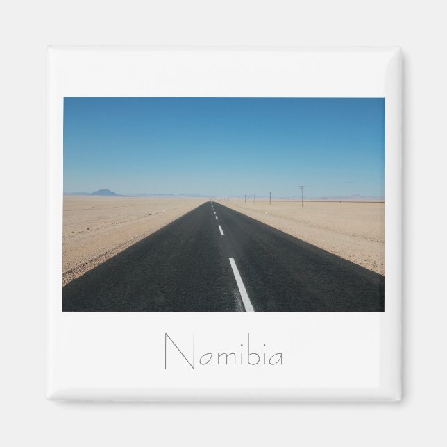 Namibia Road Highway Deep Landschaftsmagnet Magnet (Vorne)