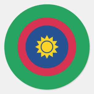 Namibia-Roundel-Flaggensybol Runder Aufkleber