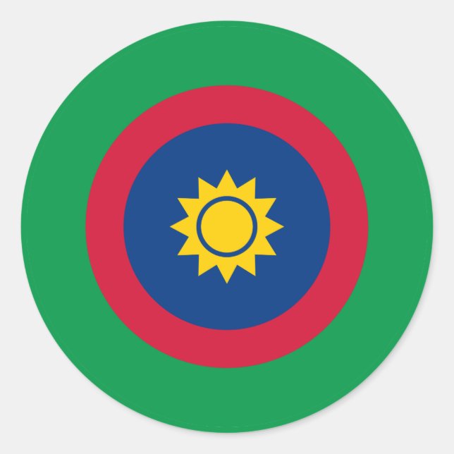 Namibia-Roundel-Flaggensybol Runder Aufkleber (Vorderseite)