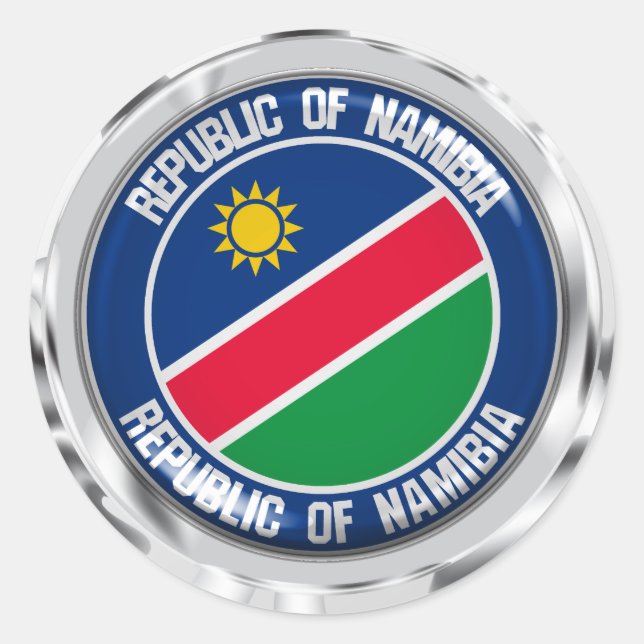 Namibia-RundEmblem Runder Aufkleber (Vorderseite)