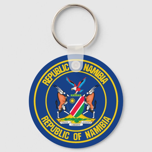 Namibia-RundEmblem Schlüsselanhänger (Vorderseite)