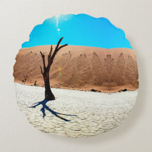 Namibia Sand Dunes Landschaft Sossusvlei Rundes Kissen