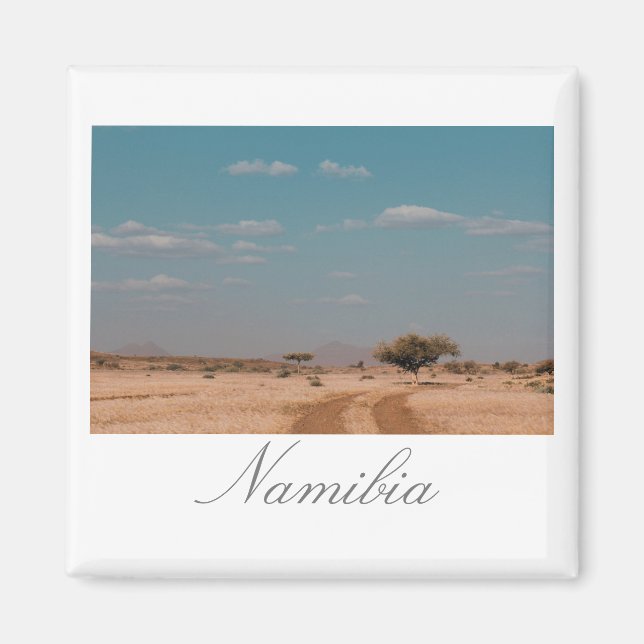 Namibia Savannah Bush Landschaft Naturmagnet Magnet (Vorne)