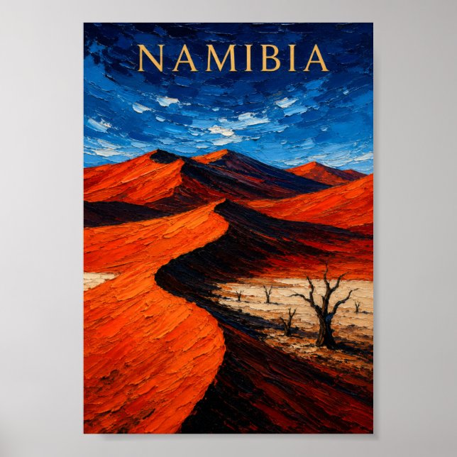 Namibia: Scenic Desert Dunes Art Souvenir Poster (Vorne)