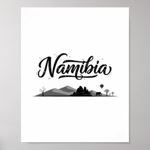 Namibia Skyline Reise Urlaub Outfits Poster