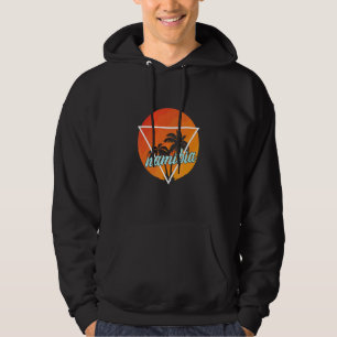 Namibia Sonnenförmiges Dreieck mit Palmen Hoodie