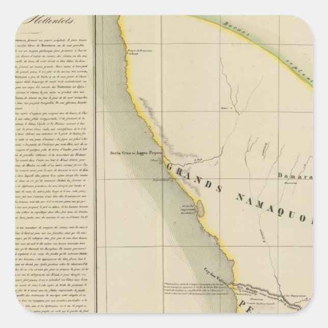 Namibia, Südafrika 50 Quadratischer Aufkleber (Vorderseite)
