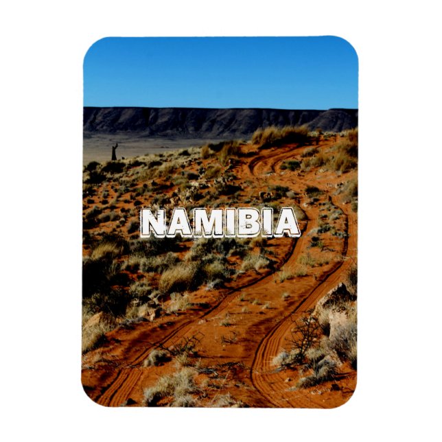 Namibia Tirool Namib Wüste Landschaft Roter Boden Magnet (Vertikal)