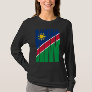 Namibia Vintager namibischer Flaggenurlaub T-Shirt