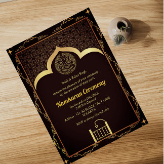 Namkaran Namemony Golden Elements Einladung