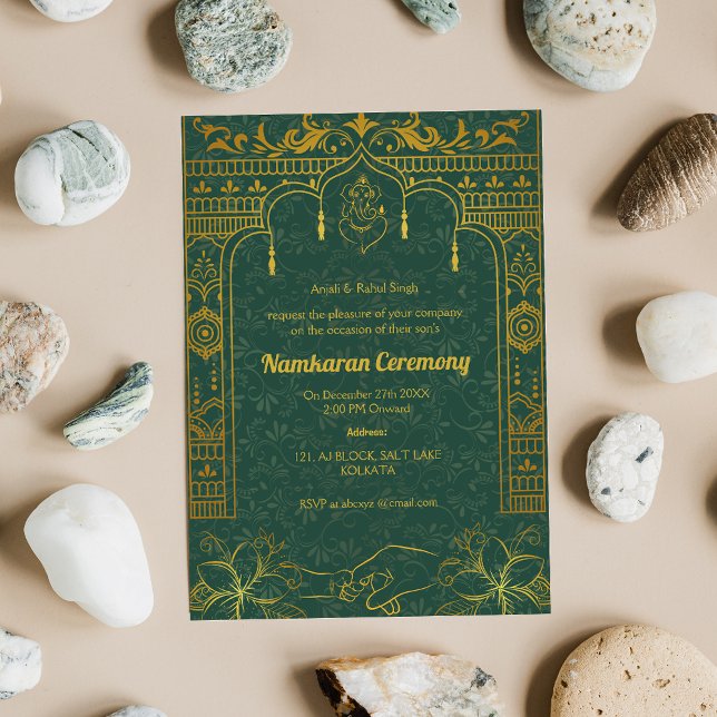 Namkaran Namemony Golden Elements Einladung (Von Creator hochgeladen)