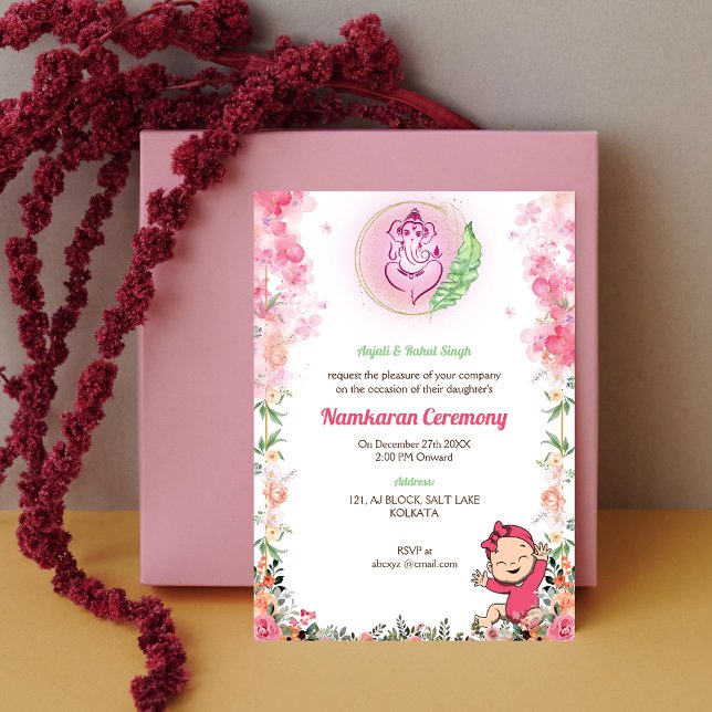 Namkaran Namemony Golden Elements Einladung (Von Creator hochgeladen)