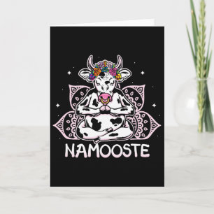 Namooste meditierende Kuh Yoga Meditation Namaste Karte