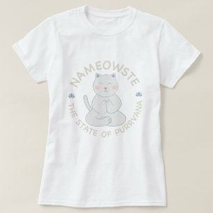 Namowste - Purrvana - Katze in namaste Pose T-Shirt