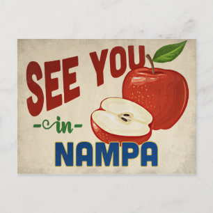 Nampa Idaho Apfel - Vintage Reise Postkarte