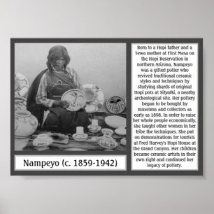 Nampeyo Pottery Native American Hopi Südwest Poster