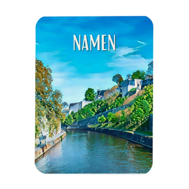 Namur Belgien Foto Vintage Magnet (Vertikal)