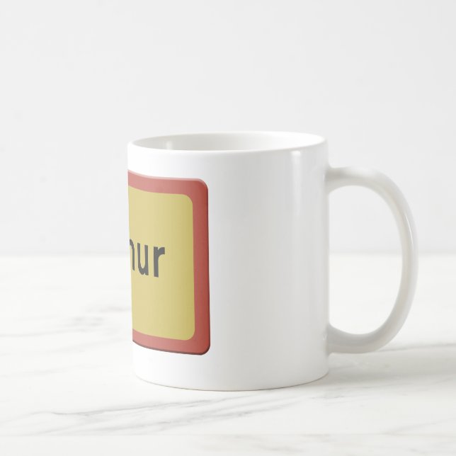 Namur road sign kaffeetasse (Rechts)