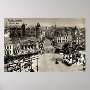 Namur's Gate Brüssel Belgien Vintag 1932 Poster