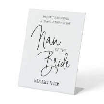 Nan of the Bride Memorial Reservierte Studentenhoc