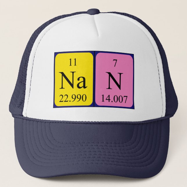 Nan periodian table name hat truckerkappe (Vorderseite)