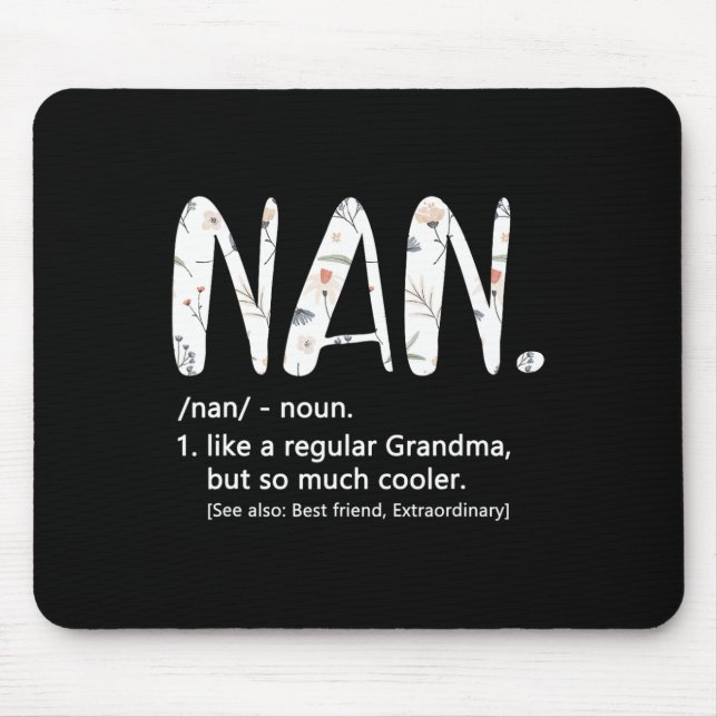 Nan Shirts for Women Mütter Day Idee Niedlich Oma Mousepad (Vorne)