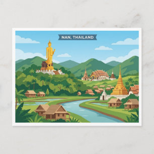 Nan Thailand Asien Reise Postkarte